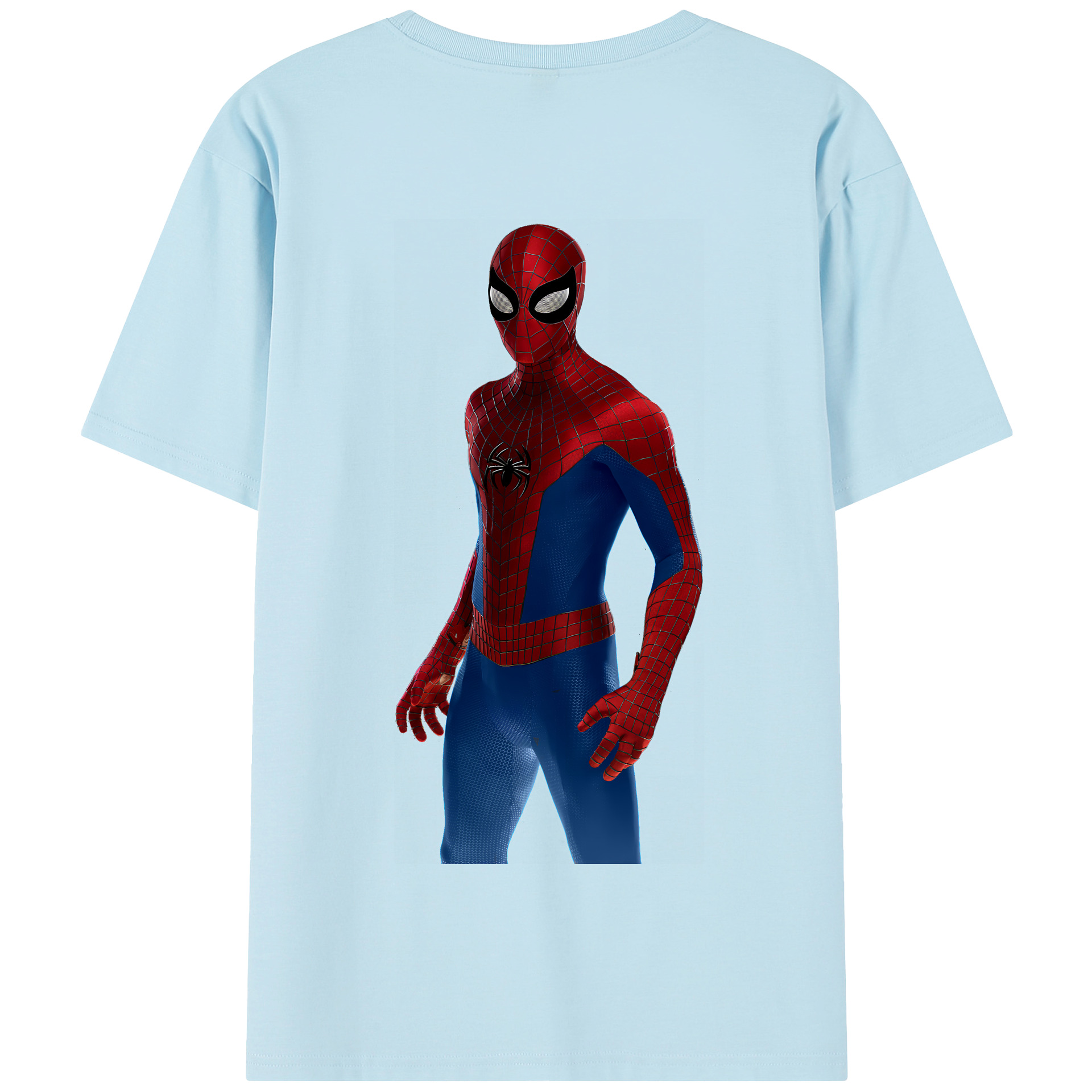 （画像用） Spider Man スパイダーマン 綿100％半袖Tシャツ（背面プリント）